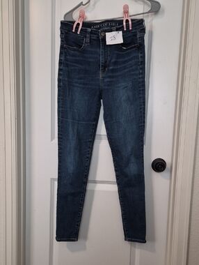 American Eagle Outfitters Skinny Jeans in Dark Indigo Wash